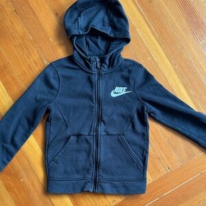 Nike Kids Black zip-up Hoodie